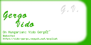 gergo vido business card